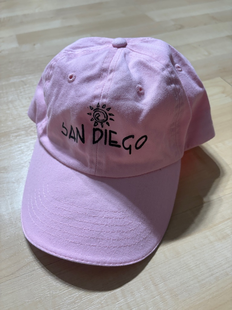 San Diego Embroidered Baseball Cap - Pink
